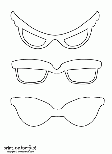 sunglasses coloring page