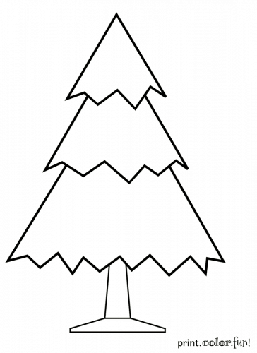 Free printable Christmas tree coloring pages